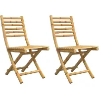 vidaXL Chaises de jardin 2 pcs. Pliable 43x54x88 cm Bambou