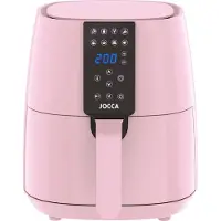 Jocca Friteuse à air chaud 3,8 L 1450 W Airfryer LED Touch 8 programmes faible teneur en matières grasses Rose
