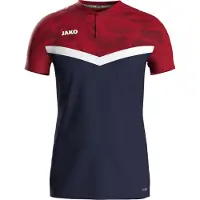 Jako Iconic Polo Hommes - Marine / Rouge Chili