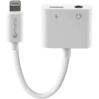 4smarts Lightning to Lightning + 3.5Mm Aux Splitter Adapter White/White 468673
