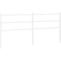 vidaXL Tête de lit de rechange en métal blanc 180 cm
