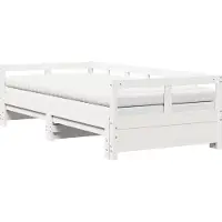 vidaXL Lit de jour extensible avec matelas 90x200 cm pin massif