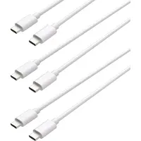 Cazy Câble de charge USB-C vers USB-C, câble de charge USB 2.0, 75cm, USB-C vers USB-C, Compatible avec iPhone et Samsung - 3 Pièces