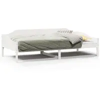 vidaXL Lit en pin massif sans matelas blanc 90x200 cm