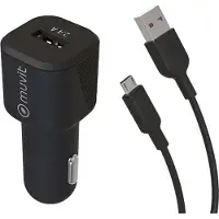 Muvit Usb Charger+micro Usb Cable 1.2 M 2.4a 2.4a 12w Noir One Size / EU Plug 220V