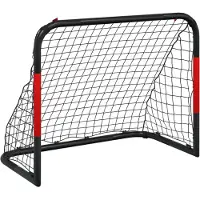 vidaXL But de football avec filet rouge et noir 90x48x71 cm Acier