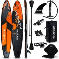 Thunder Earth Stand Up Paddle Board 365 x 75 x 15 cm Orange 150 kg