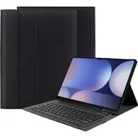 Cazy Housse pour Tablette avec Clavier compatible avec Samsung Galaxy Tab S10 Ultra / Tab S9 Ultra 14.6 inch - Étui Clavier Bluetooth QWERTY - Noir