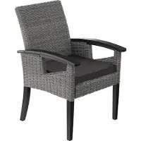 TecTake - Chaise en osier chaise de jardin chaise patio - Rosarno - gris - 404806 - poly-rattan