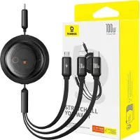 Baseus Usb-c/lightning/micro 1.1 M Cable Argenté