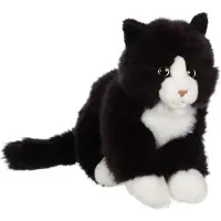 GIPSY TOYS - Chat Mimiz - 28 cm - Noir et blanc
