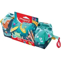 Maped 984732 trousse à crayons JUNGLE fever, remplie, 24 pièces