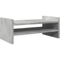vidaXL Support d'écran gris béton 50x27x20 cm Bois composite