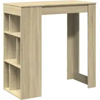 vidaXL Table de bar avec étagère Chêne Sonoma 102x50x103,5 cm Bois composite