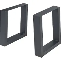 En.casa Support de table set de 2 'Lülsfeld' pour table basse banc acier 40 x 43 cm noir
