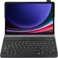 Cazy Housse pour Tablette avec Clavier compatible avec Samsung Galaxy Tab S9 / S9 FE / S10 FE / S10 Lite - Étui Clavier Bluetooth QWERTZ - Noir