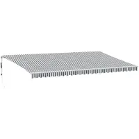 vidaXL Store rétractable automatique Anthracite et blanc 600x300 cm