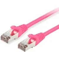 Equip CU Câble patch S/FTP 2xRJ45 Cat.6 250MHz rose 2,0m