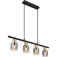 Globo Lighting Lampe à suspendre métal noir mat, 4x E14
