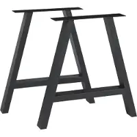 En.casa Piètement de table 'Eschau' set de 2 pour table d'appoint table basse acier 40x40 cm noir