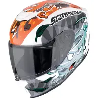 Scorpion EXO-JNR Air The4Elements Blanc Bleu Orange Enfant Casque Taille YM