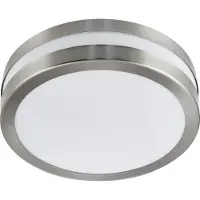 Searchlight Plafonnier rond en acier inoxydable IP44 Lampe d'extérieurE27 28 cm