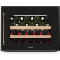 Klarstein Vinsider Victoria 28 Cave à Vin - 28 Bouteilles, 1 Zone, 5-20°C,Tactile, Éclairage LED, Protection UV, Silencieux, Noir, Frigo Vin
