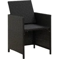 vidaXL Chaises de jardin avec coussins 2 pcs. Poly rotin noir