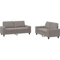 vidaXL Ensemble de canapés 2 pièces tissu taupe