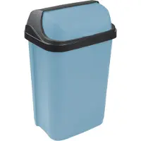Keeeper Poubelle avec couvercle rotatif 25L Rasmus 34x26x54cm bleu 4052396104653, Poubelle, Bleu