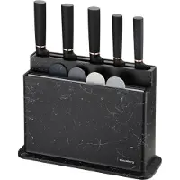 Klausberg Ensemble de Couteaux KB-7834 avec Planches à Découper en Marbre Noir