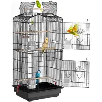 Vevor Cage à oiseaux, 457 x 355 x 925 mm, cage à oiseaux pour perruches, pinsons, canaris, inséparables, perruches nymphes, perruches ondulées, petites perruches moines