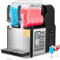 Vevor Machine à Granité Commerciale 2x4 L Double Réservoir
