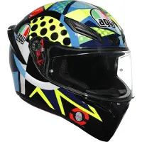 AGV Essais d'hiver K1 S Rossi 2020 Casque Intégral Noir/Jaune/Bleu/Vert XL unisex