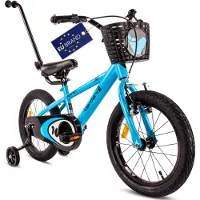 Sun baby Verdant Rowan Vélo enfant Garçons Vélo avec roues stabilisatrices 12 14 16 pouces à partir de 4-6 ans BMX Enfants Vélo (16 pouces, bleu)