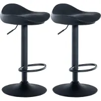 CLP - Ensemble de 2 tabourets de bar Alisson avec repose-pieds, réglables en hauteur et pivotants à 360° - finition bois naturel