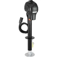 Vevor Cric électrique pour remorque, support de remorque lourd de 1588 kg, course 240-815 mm, pour remorques, camping-cars et caravanes, noir