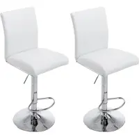 CLP lot de 2 tabourets de bar Köln en similicuir chromé