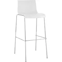 CLP Tabouret de bar Hoover chromé piètement 4 pieds