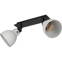 Eglo 43828 MATLOCK E27 double plafonnier 520x145mm gris noir
