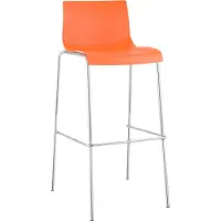 CLP Tabouret de bar Hoover chromé piètement 4 pieds