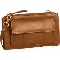 Mustang Cuir porte-monnaie sac à épaule bandoulière Salamanca Tome Wallet Bag Cognac marron clair