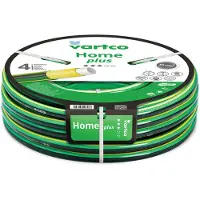 Vartco tuyau d'eau 4 couches Anti Twist Tuyau d'arrosage de jardin Flexible Tresse croisée polyester Résistant aux UV 27 Bar 3/4" 50m