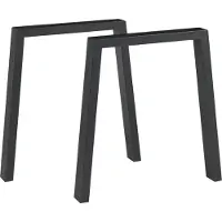 En.casa Support de table, set de 2 'Kraftisried' pour table à manger bureau acier 72 x 70 cm noir