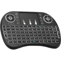 Lipa Mini clavier sans fil noir avec Airmouse - Clavier sans fil - Souris sans fil - Sans fil et rechargeable