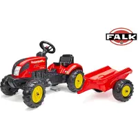 Falk Tracteur à pédales 2058L Country Farmer avec parement - rouge