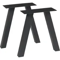 En.casa Support de table set de 2 'Heustreu' pour table basse banquette acier 40 x 40 cm noir
