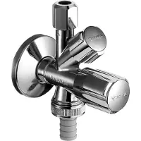 Schell Robinet d'angle combiné 1/2" chromé avec RV, auto-étanche, 1 pièce.