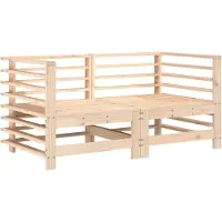 vidaXL Canapé d'angle de jardin 2 pcs. Pin massif
