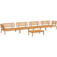 vidaXL Ensemble de 5 canapés de jardin en palettes en bois massif d'acacia